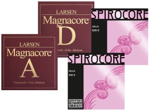 Struny Wiolonczelowe Larsen Magnacore+Spirocore G i C Chrom